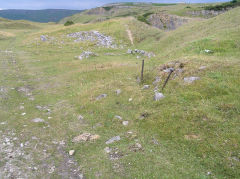 
Gilwern Hill Quarry and holding-down bolts, July 2010